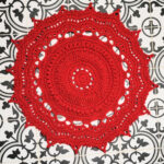 Scarlet Doily Rug